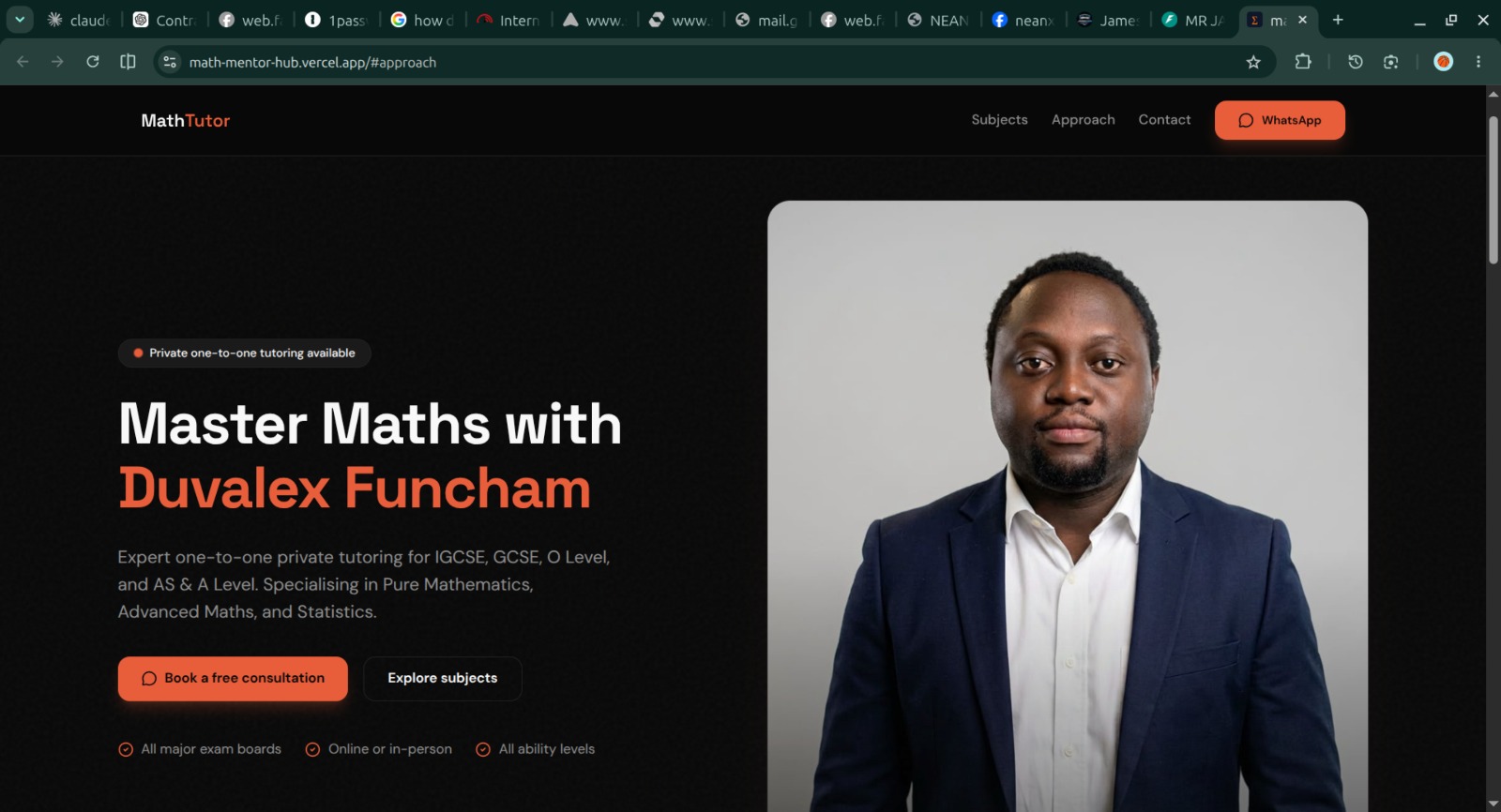 Portfolio Professeur Maths International